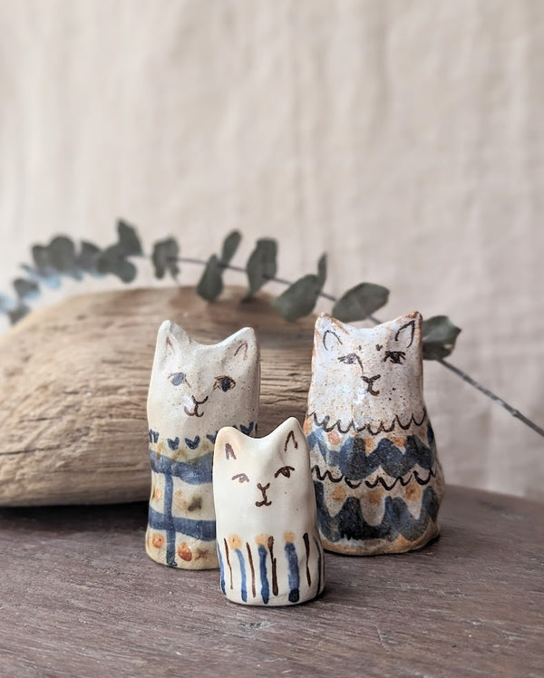 charlotte salt handmade ceramic cat sculpture sowa boston pottery gift shop sowa boutique