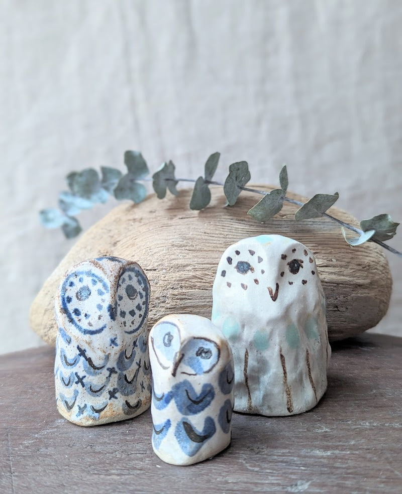 charlotte salt handmade small ceramic owl sculpture sowa boston pottery gift shop boutique