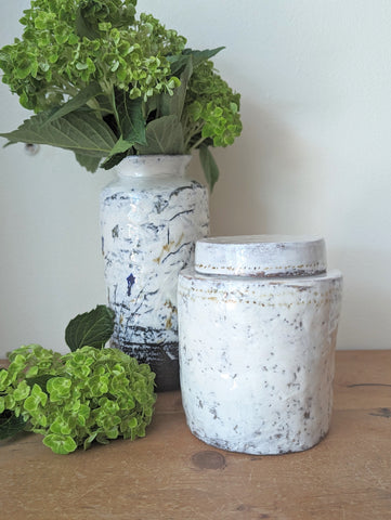 Handmade Ceramic Jar with Lid - Thumbnail 2