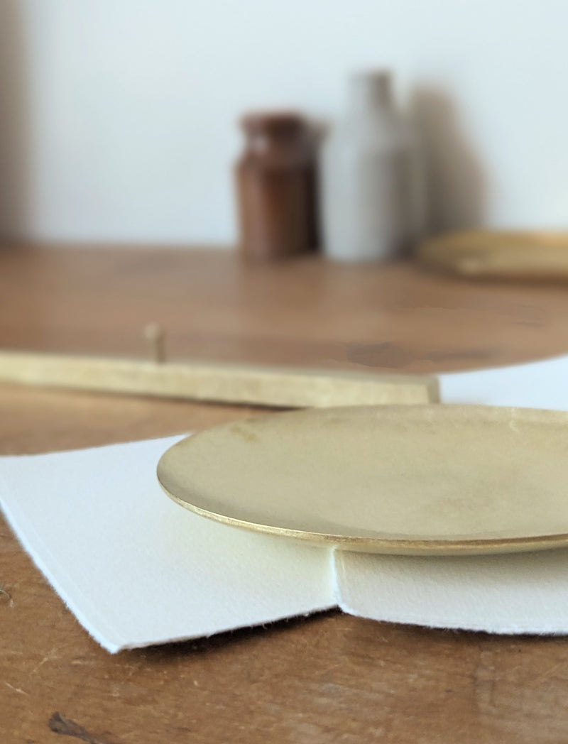 Picus Japanese Brass oval tray made in Japan gift shop boston sowa boutique woman owned small business gifts for him