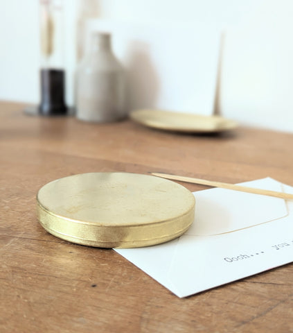 Small Brass Round Box - Thumbnail 2