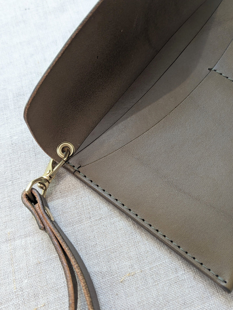 Woolly Made Clutch Leather Wallet Sowa Boston Small Business Gift Shop Boutique unisex mens gifts 