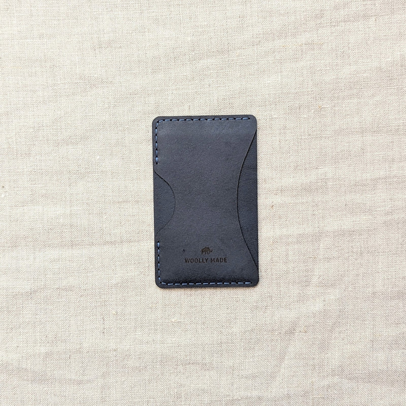 Woolly made minimalist phone wallet stick on  leather handmade shop Boston SoWA gift shop boutique