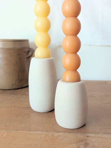 Tall Handmade Beeswax Candles - Natural Bauble - Thumbnail 3