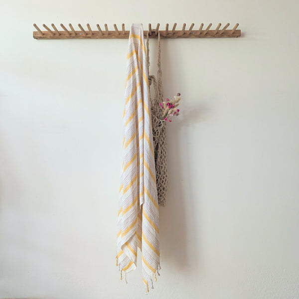 Home & Loft beach bath Turkish linen cotton yellow towel sowa Boston small business gift shop boutique store