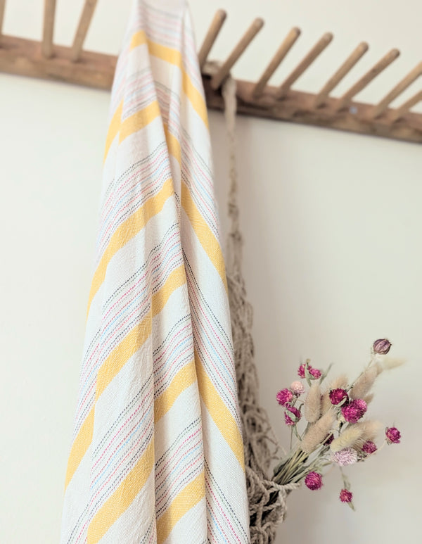 Home & Loft beach bath Turkish linen cotton yellow towel sowa Boston small business gift shop boutique store