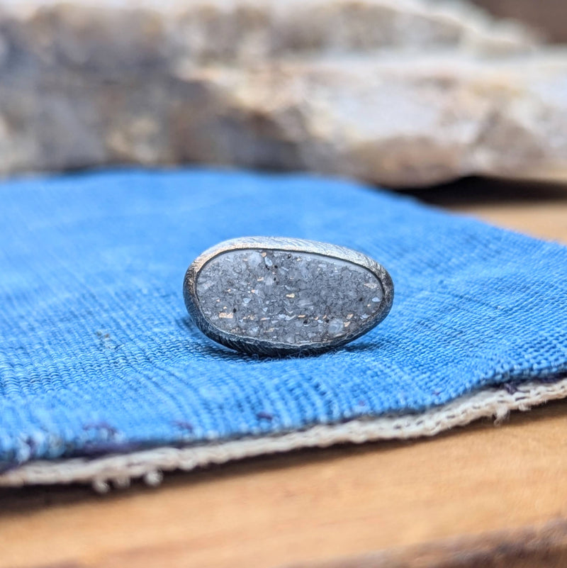 Heather Guidero boston boutique one-of-a-kind silver ring grey druzy gift shop jewelry store sowa