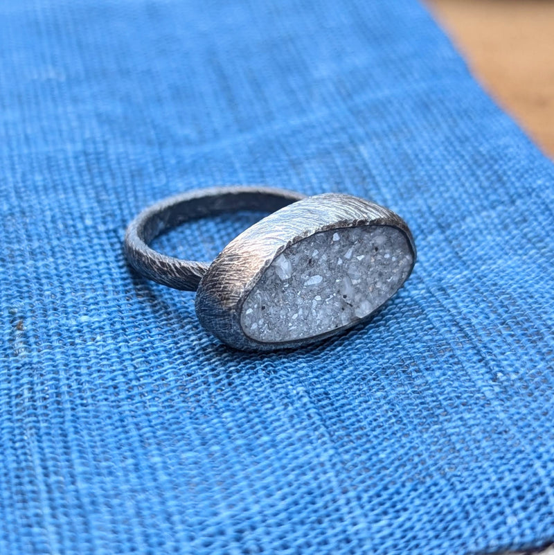 Heather Guidero boston boutique one-of-a-kind silver ring grey druzy gift shop jewelry store sowa