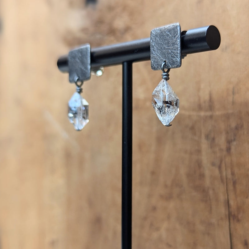 Heather Guidero boston boutique handmade sterling silver earrings Herkimer diamonds gift shop jewelry store sowa