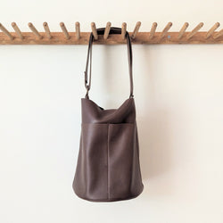 Stitch and Tickle everyday crossbody large bucket italian leather bag handmade boston gift shop sowa independent boutique