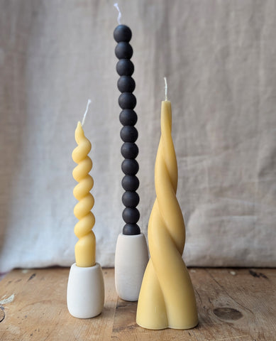 Large Handmade Beeswax Candles - Natural Twist - Thumbnail 3