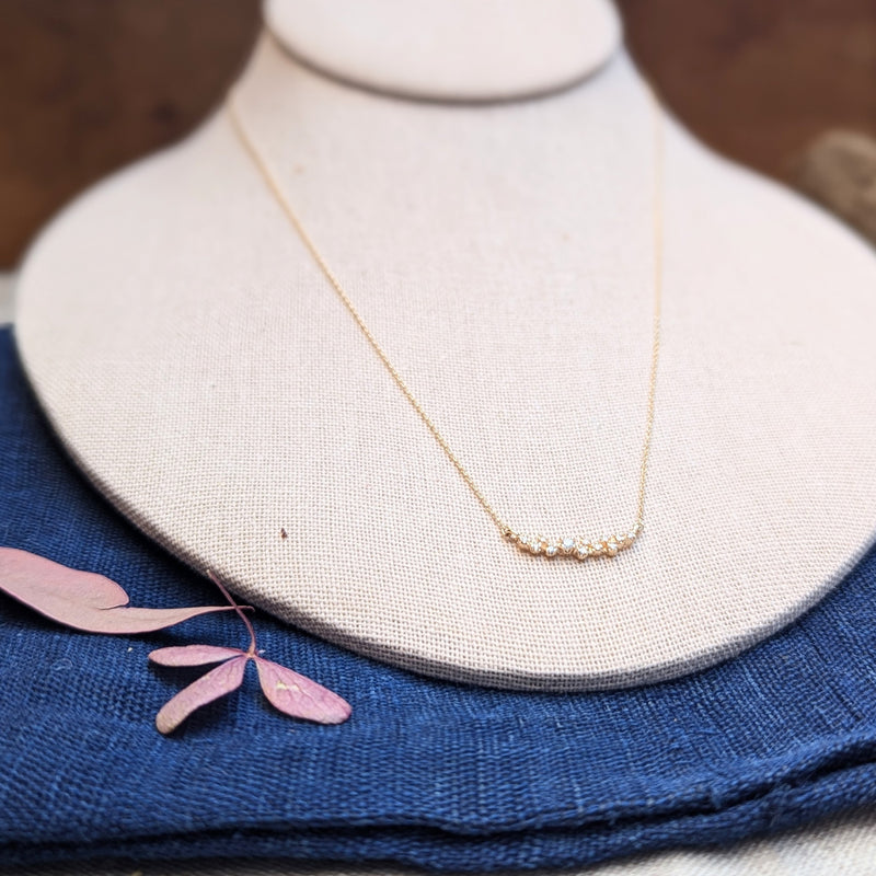 n+a new york jewelry diamond necklace 14k recycled gold handmade in brooklyn NYC shop Boston sowa gift store boutique sustainable