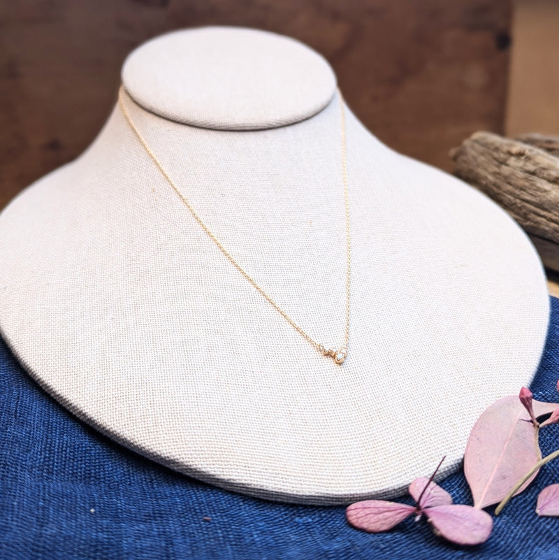 n+a new york jewelry diamond necklace 14k recycled gold handmade in brooklyn NYC shop Boston sowa gift store boutique sustainable