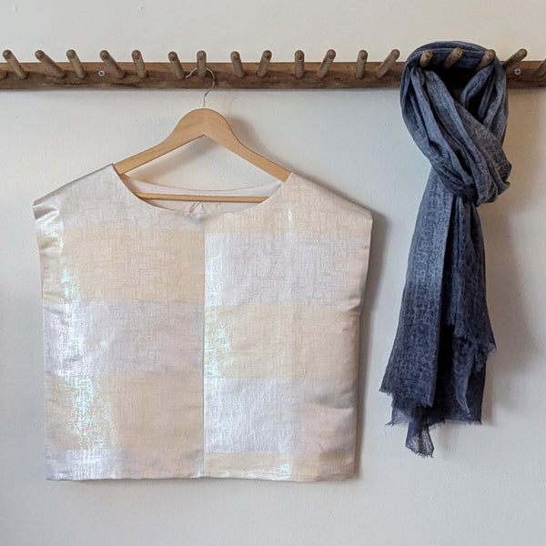 Obi Top - Large Checker Pattern - Gold and Silver | Stitch & Tickle ...