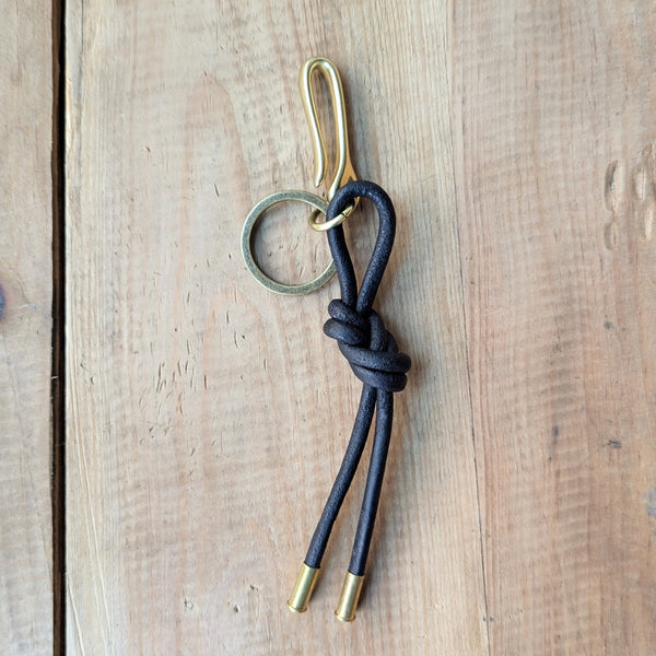 Leather Knot Keychain | Black – Stitch and Tickle