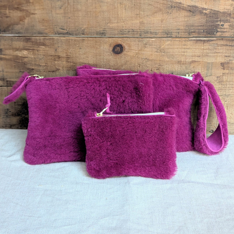 Shearling Pouch handmade gift shop sowa boston