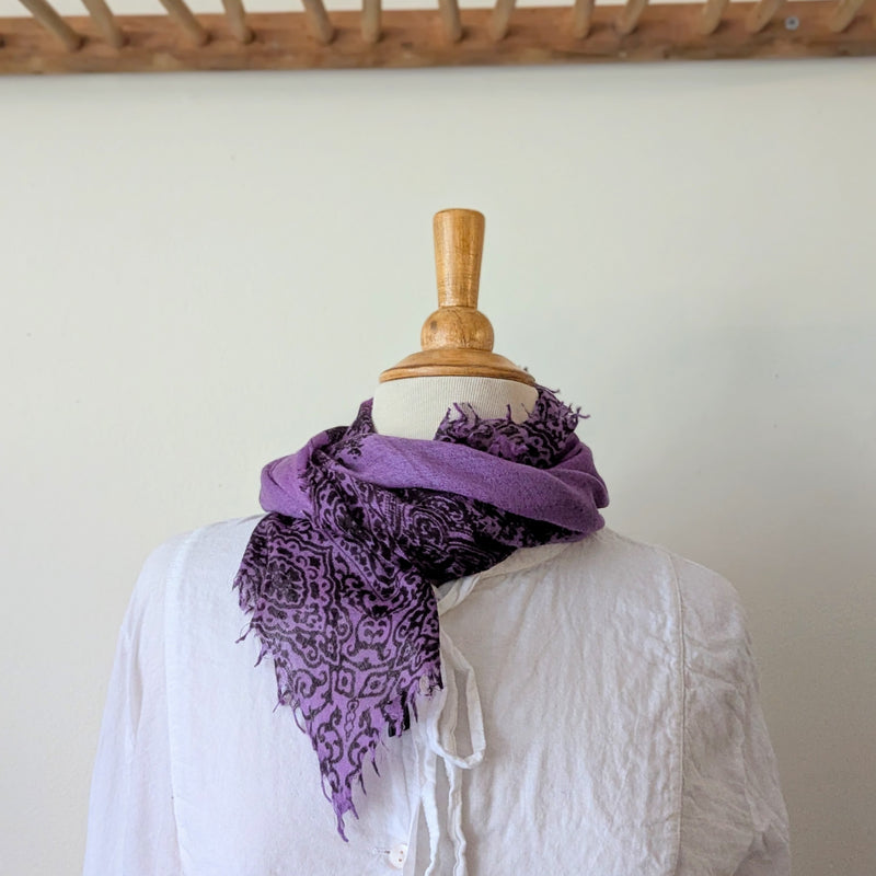 Meg cohen Cashmere whisper featherweight lightweight square neckerchief bandana Paisley pattern foulard scarf SoWA shop Boston boutique gift store