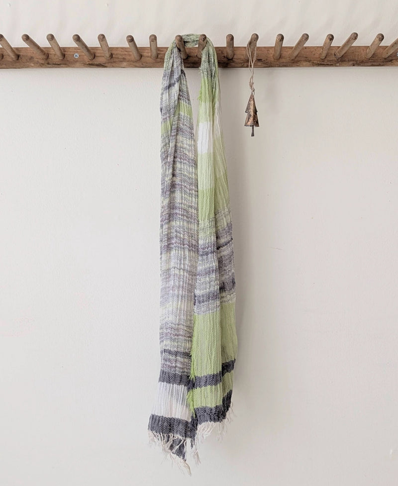 Tamaki Niime Japanese woven light cotton scarf sowa boston small business gift shop boutique