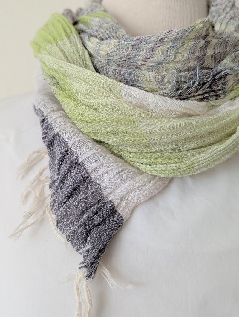 Tamaki Niime Japanese woven light cotton scarf sowa boston small business gift shop boutique