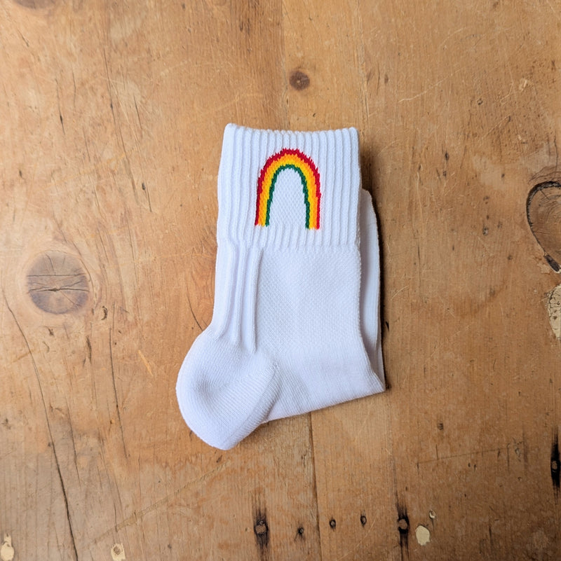 Hansel from Basel rainbow sporty crew socks cotton sowa shop boston gift store boutique