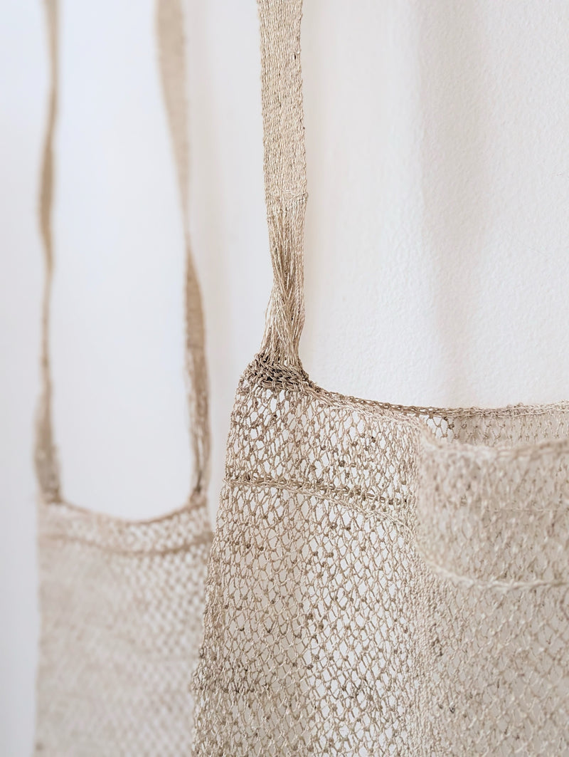Natural Vine Handmade Net Tote Bag undyed eco friendly jungle Laos woven shop Boston store SOWA boutique gift 