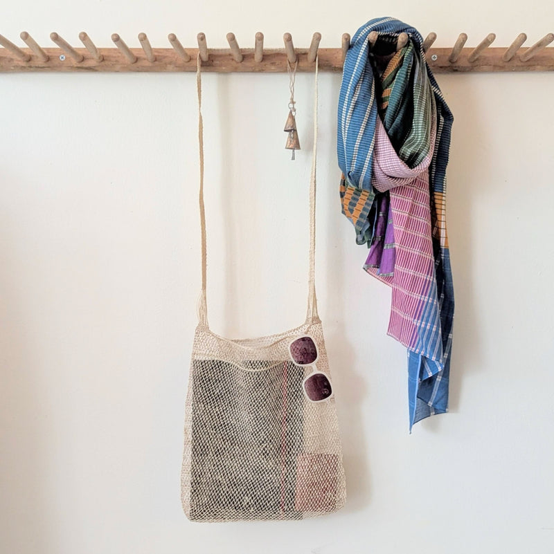 Natural Vine Handmade Net Tote Bag undyed eco friendly jungle Laos woven shop Boston store SOWA boutique gift 
