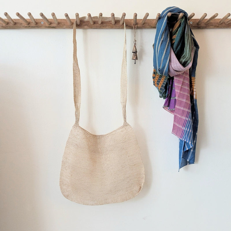 Natural Vine Handmade Net Tote Bag undyed eco friendly jungle Laos woven shop Boston store SOWA boutique gift 