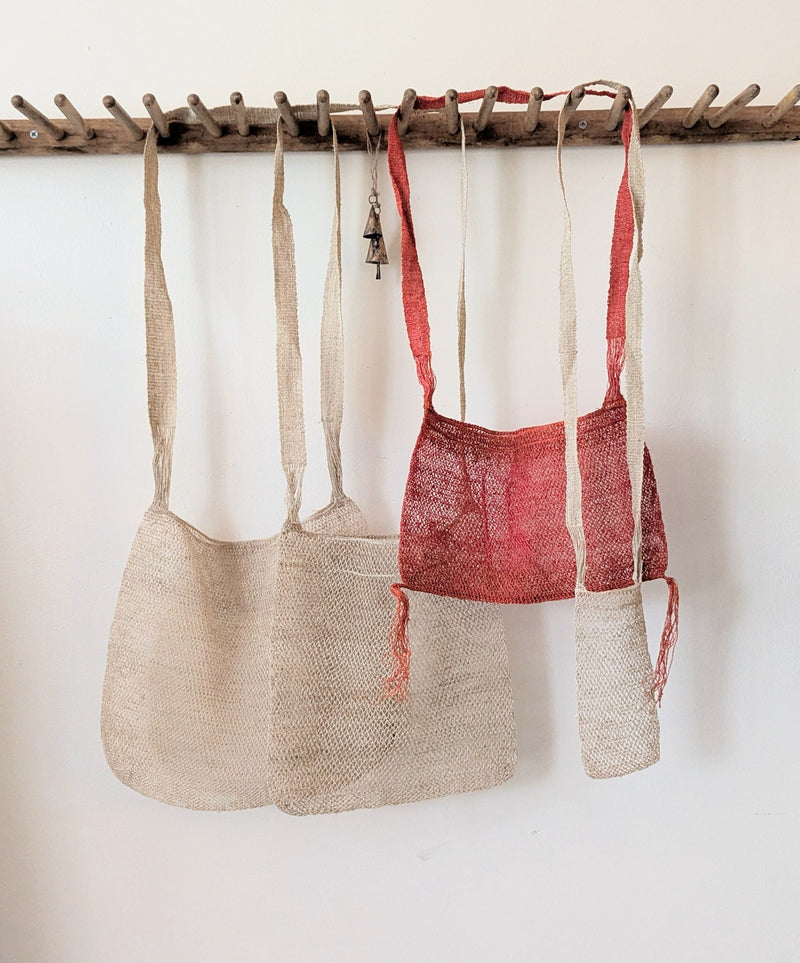 Natural Vine Handmade Net Tote Bag undyed eco friendly jungle Laos woven shop Boston store SOWA boutique gift 