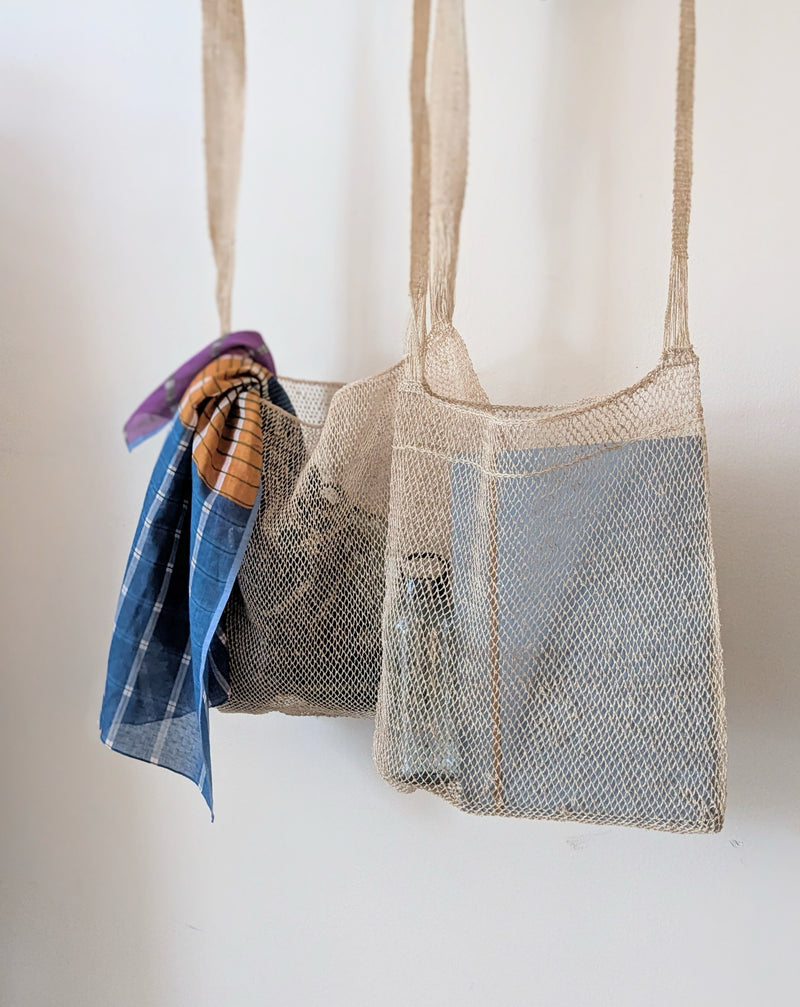 Natural Vine Handmade Net Tote Bag undyed eco friendly jungle Laos woven shop Boston store SOWA boutique gift 