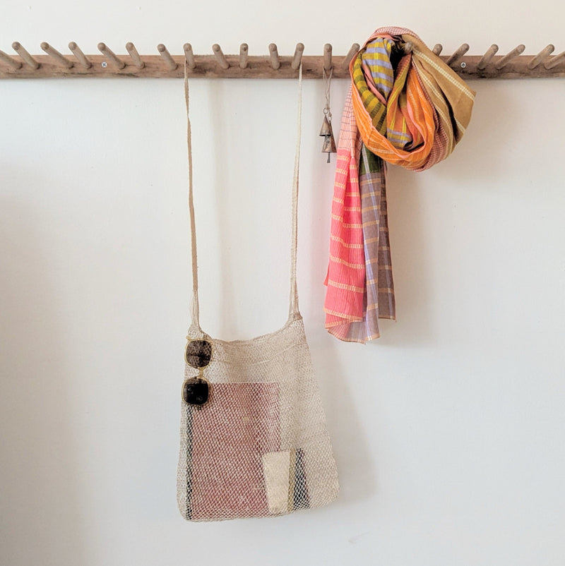 Natural Vine Handmade Net Tote Bag undyed eco friendly jungle Laos woven shop Boston store SOWA boutique gift 