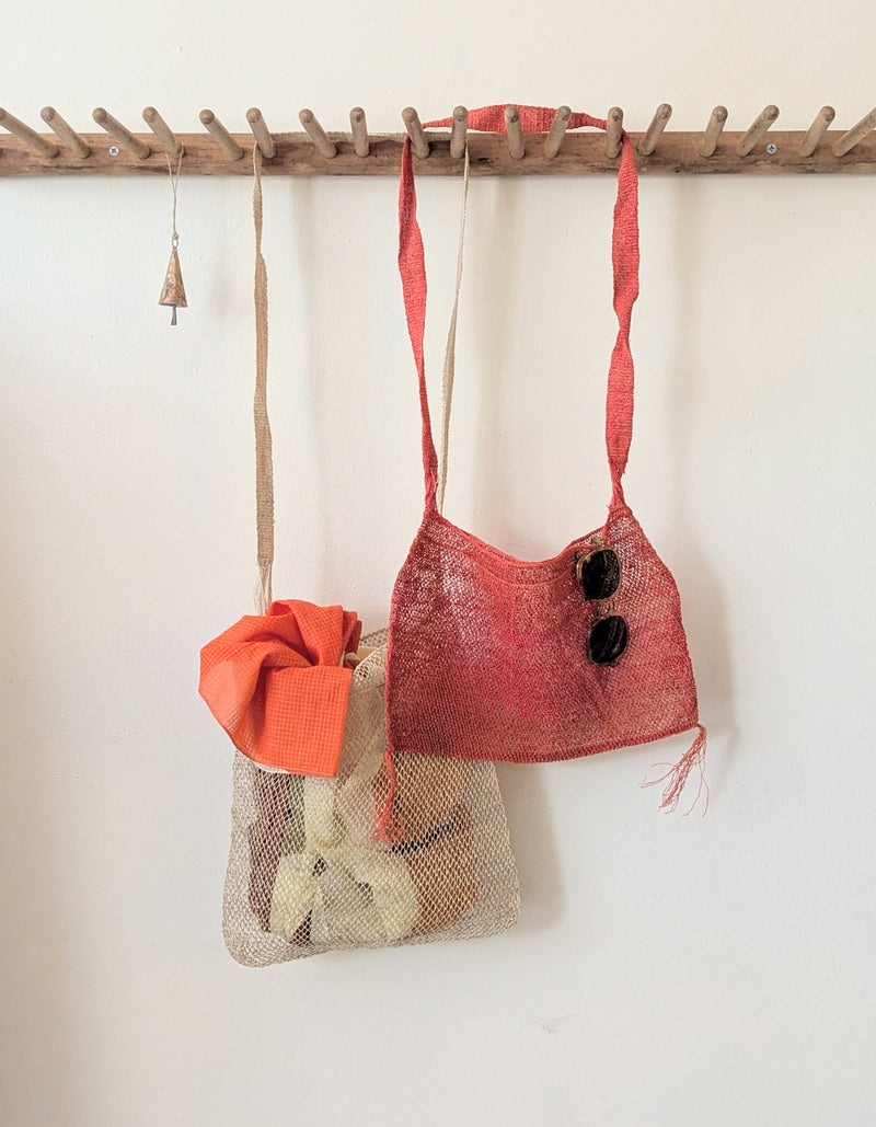 Natural Vine Handmade Net Tote Bag undyed eco friendly jungle Laos woven shop Boston store SOWA boutique gift 