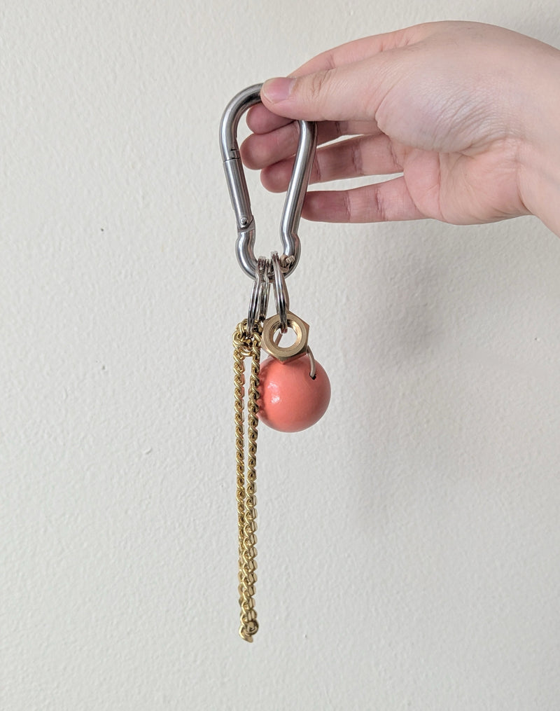 Ina Seifart Verena Bag Charm caribener large wooden beaded colorful Keychain bracelet wristlet fob holder short handmade gift shop sowa boston fashion accessories independent boutique 