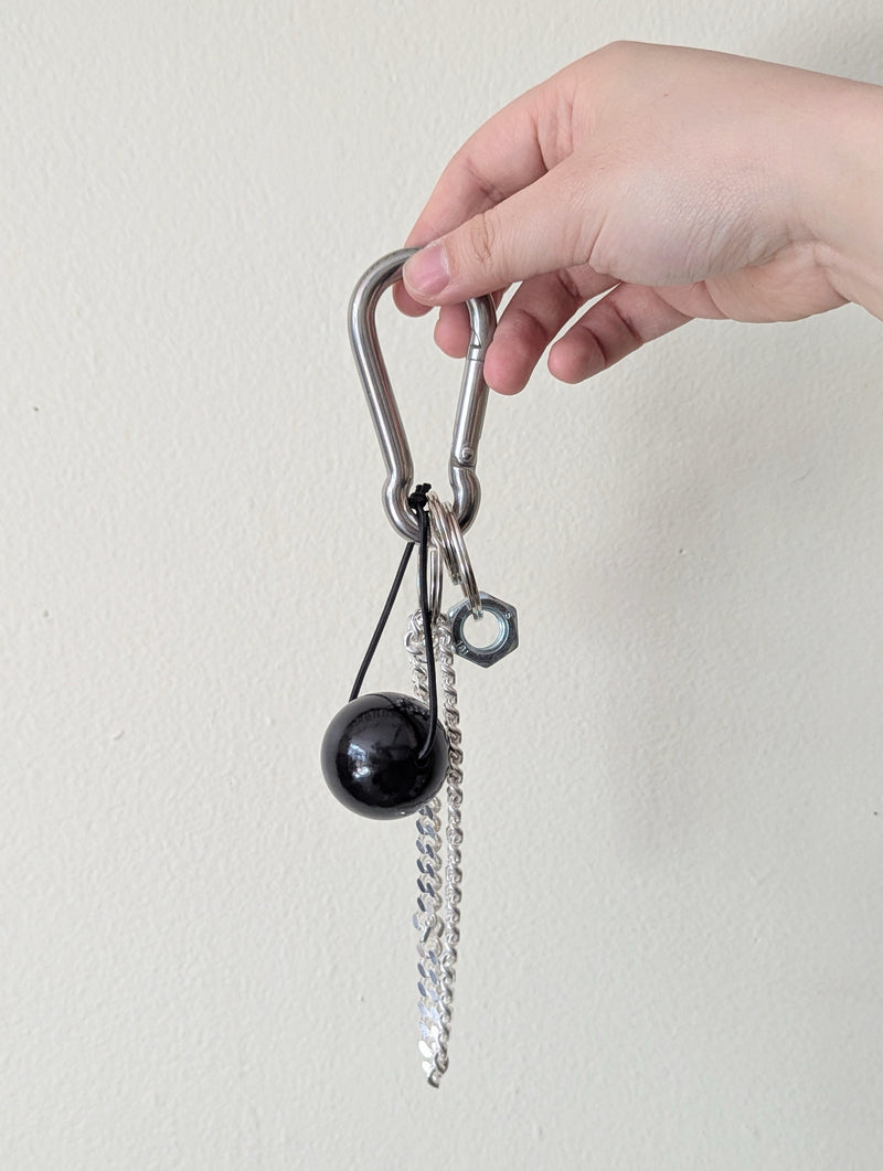 Ina Seifart Verena Bag Charm caribener large wooden beaded colorful Keychain bracelet wristlet fob holder short handmade gift shop sowa boston fashion accessories independent boutique 
