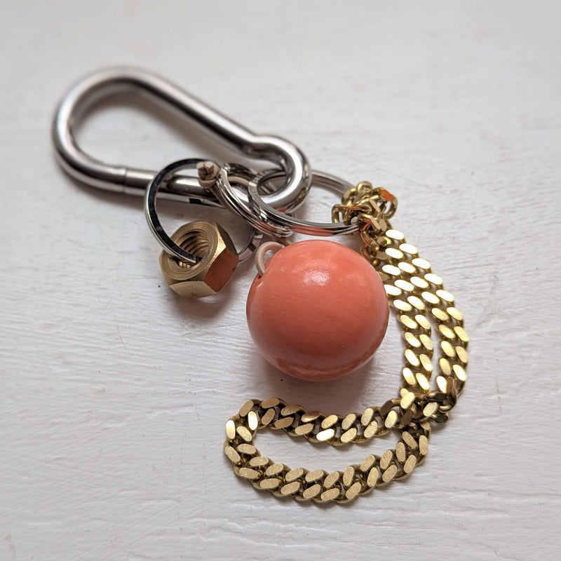 Ina Seifart Verena Bag Charm caribener large wooden beaded colorful Keychain bracelet wristlet fob holder short handmade gift shop sowa boston fashion accessories independent boutique 