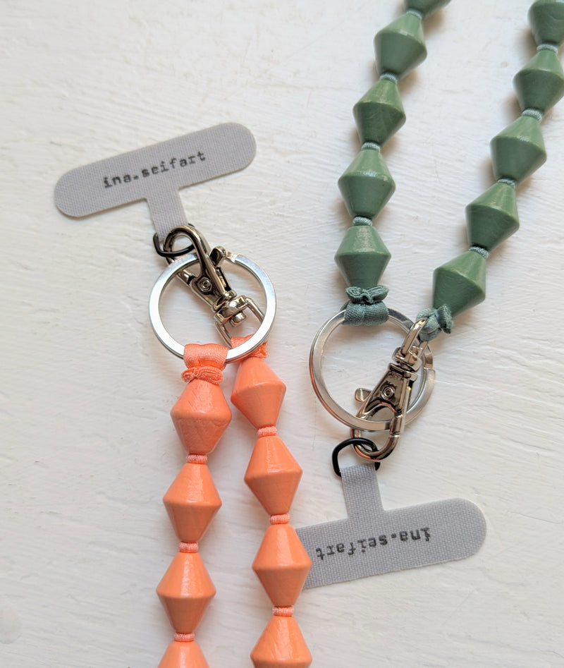 Ina Seifart Handikette Phone Necklace Zickzack lanyard keychain handmade wood beads jewelry gift shop sowa boston fashion accessories independent boutique 