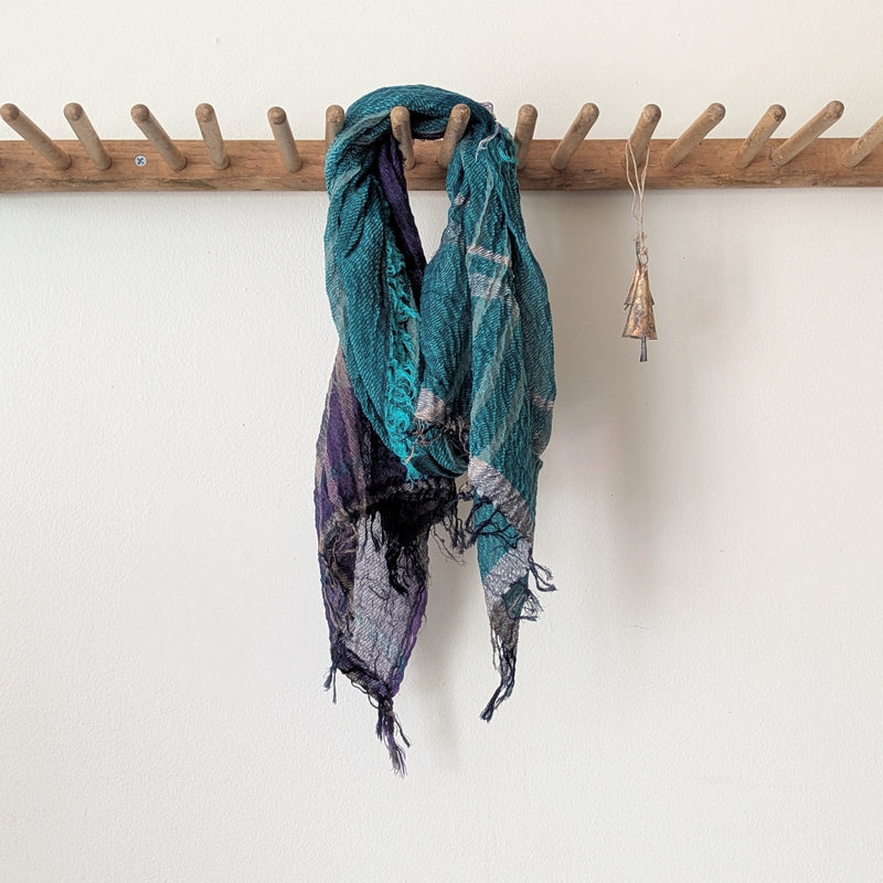 Tamaki Niime Japanese woven light cotton scarf sowa boston small business gift shop boutique