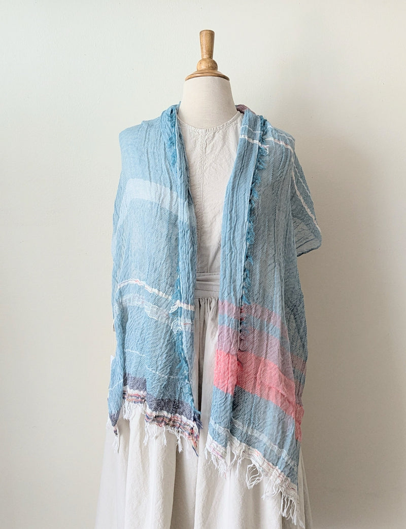 Tamaki Niime Japanese woven light cotton scarf sowa boston small business gift shop boutique
