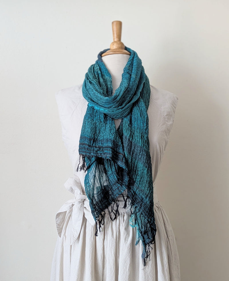 Tamaki Niime Japanese woven light cotton scarf sowa boston small business gift shop boutique