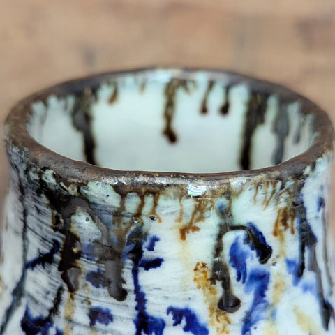 Short Handmade Ceramic Vase - Vines - Thumbnail 5