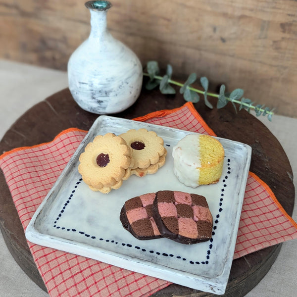 Florence Penault Handmade Square Ceramic plate tray tableware dinnerware serveware gift shop boston sowa boutique local