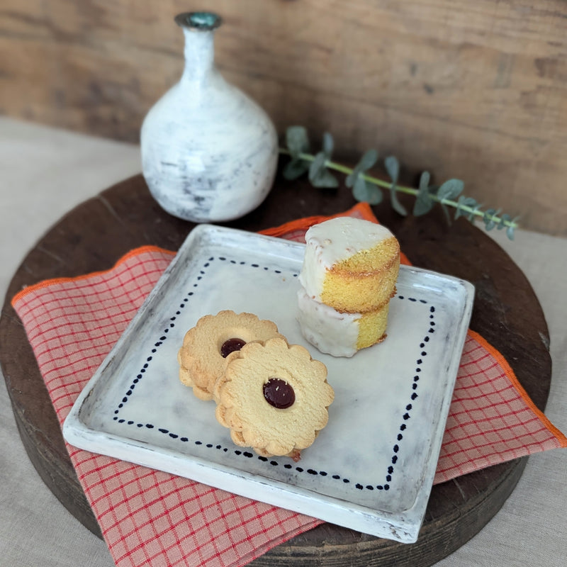 Florence Penault Handmade Square Ceramic plate tray tableware dinnerware serveware gift shop boston sowa boutique local
