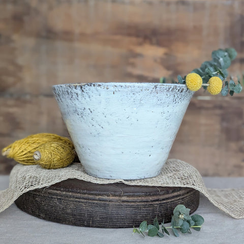 Tall Handmade Ceramic Salad Bowl - Thumbnail 2