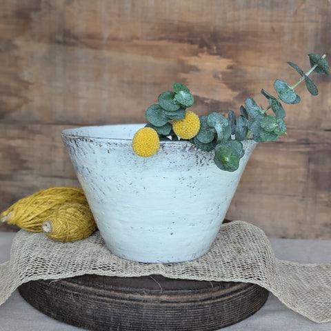 Tall Handmade Ceramic Salad Bowl - Thumbnail 4