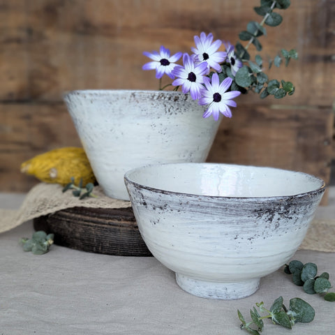 Tall Handmade Ceramic Salad Bowl