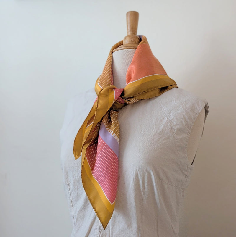 Ma Poesie Small Silk Square Scarf - Vibrant Orange
