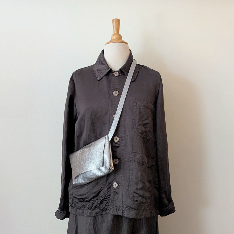 CP Shades shirt jacket button up shacket linen satin summer fashion clothing Shop Boston Sowa made in usa