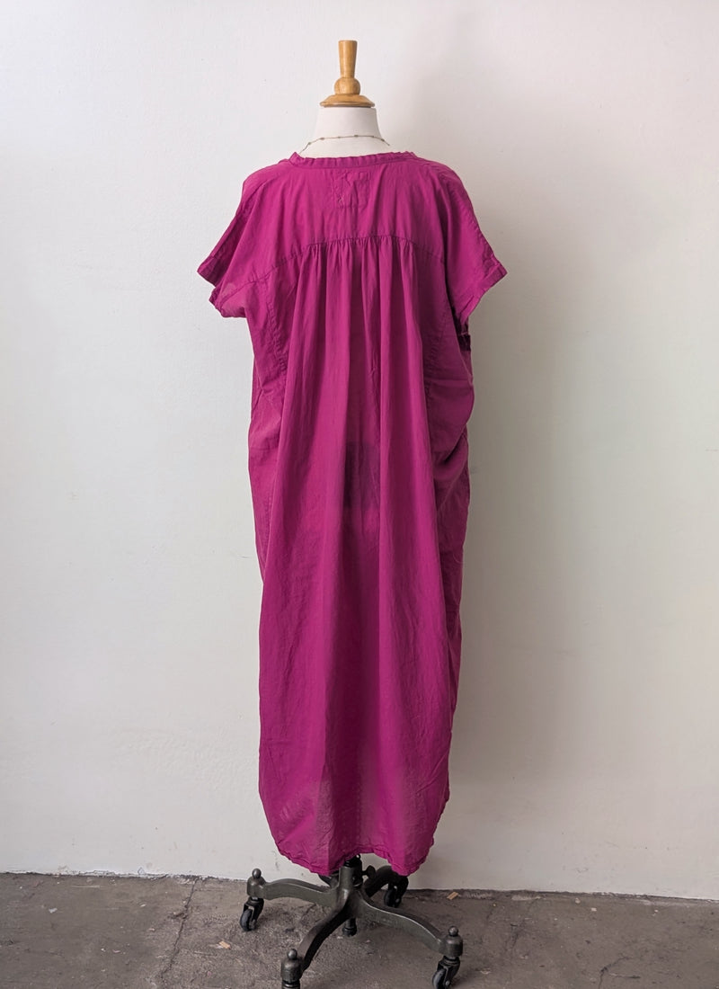 Long V Dress - Magenta