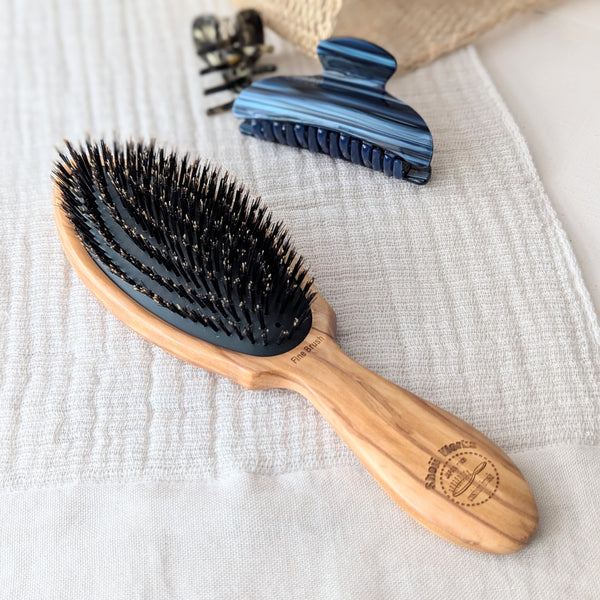 shoji works japanese hairbrush comb boar bristle handmade haircare natural sowa Boston store gift shop boutique