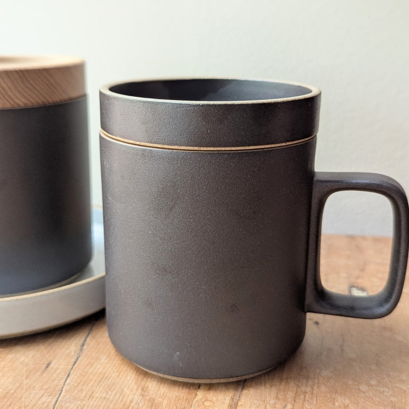 Hasami Porcelain Mugs ceramic matte black finish cup kitchen coffee tea stackable minimalist Japan boston market small business gift shop sowa 