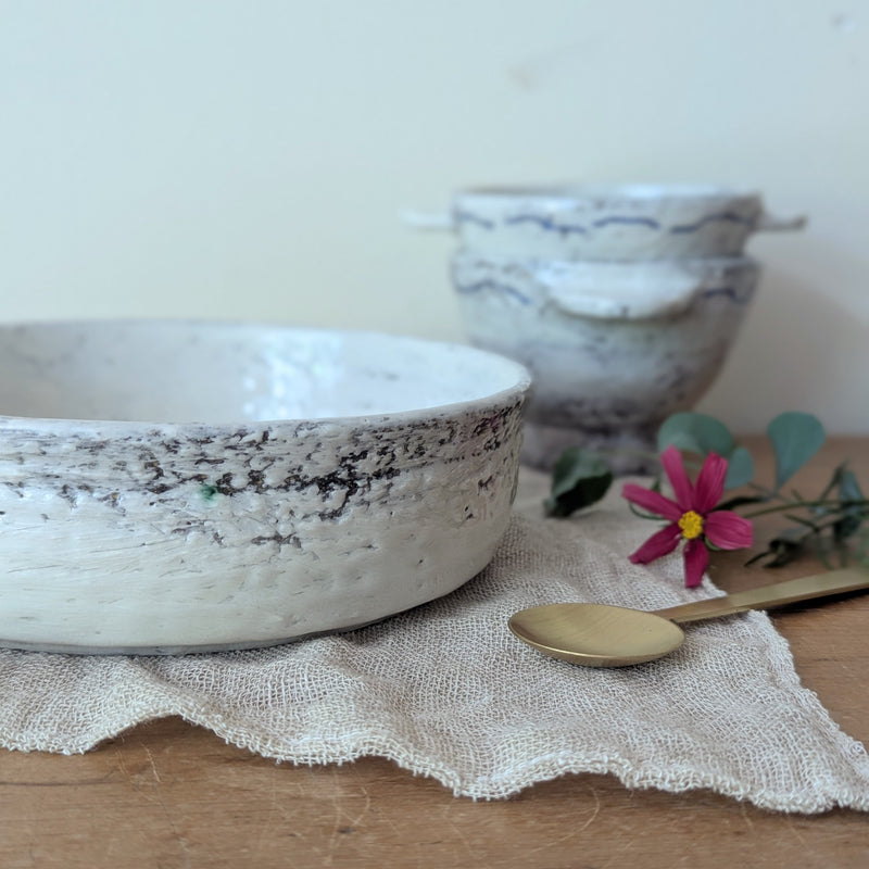 Florence Penault ceramic wide low large medium bowls serving salad SoWA Boston hand made gift shop boutique